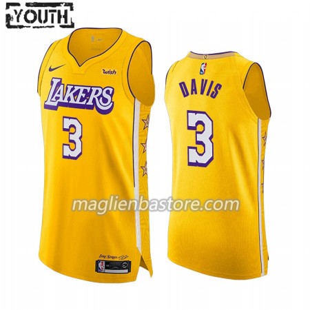 Maglia NBA Los Angeles Lakers Anthony Davis 3 Nike 2019-20 City Edition Swingman - Bambino